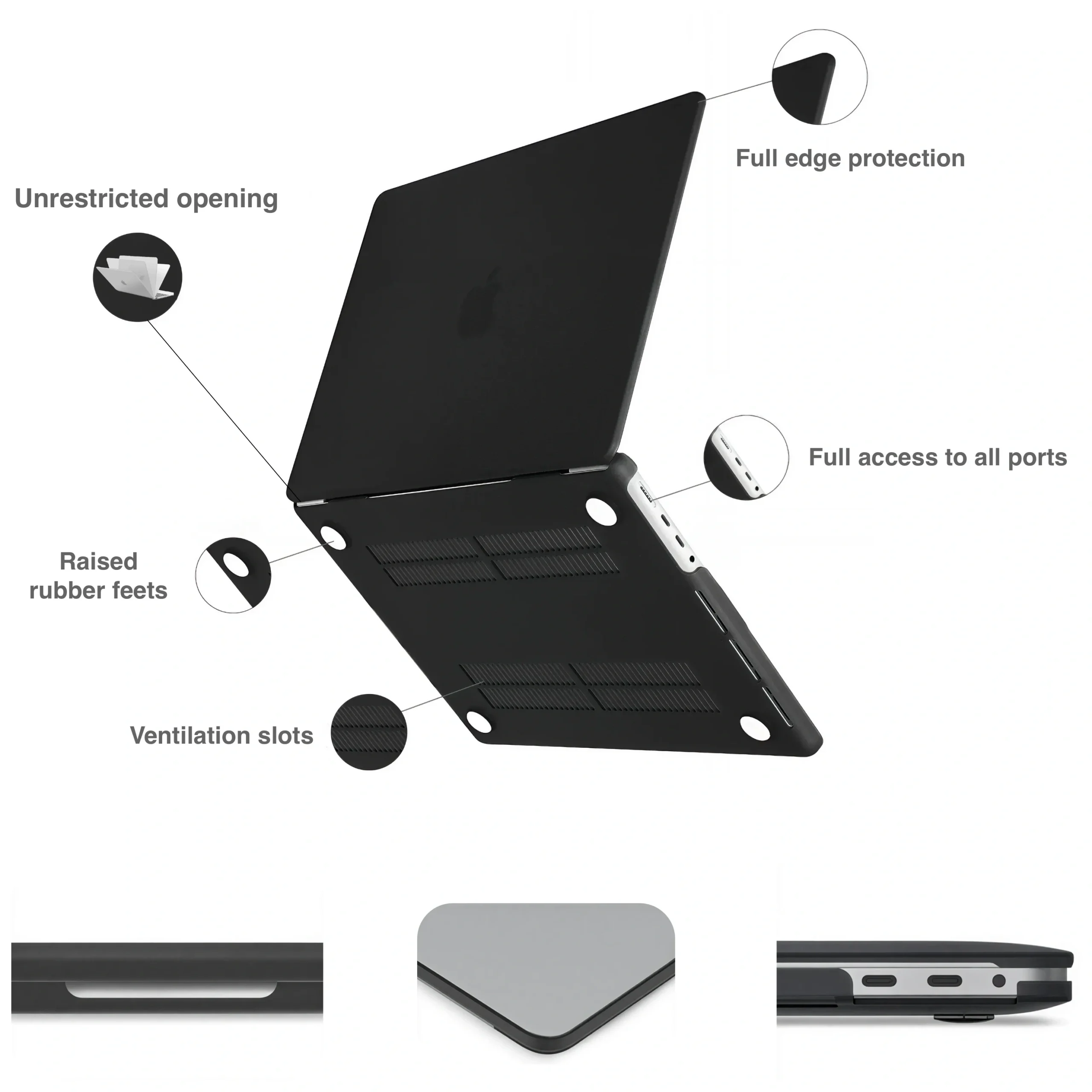 Full protection for macbook against scratches, impact, accidental drop, knock, bumps and also liquids 