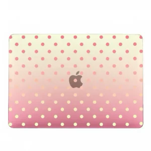 Apple macbook Air Pro Neo 11 12 13 13.6 14 15 16 inch clear pink yellow polka dotty case cover protector