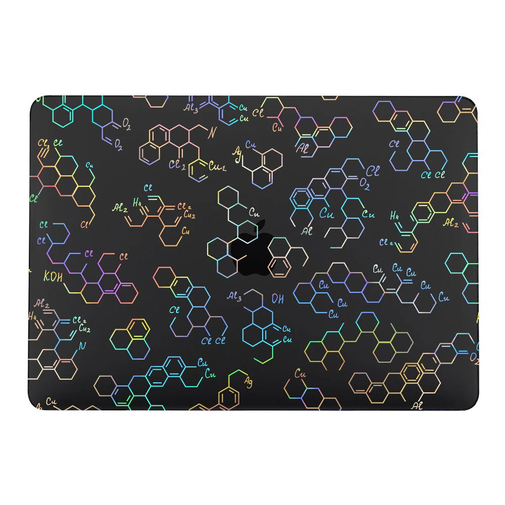 Apple macbook Air Pro Neo 11 12 13 13.6 14 15 16 inch LS2 black laser case cover protector