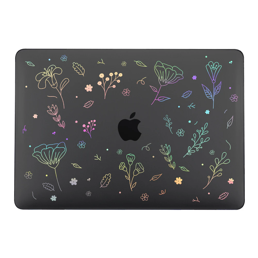 Apple macbook Air Pro Neo 11 12 13 13.6 14 15 16 inch LS4 black laser case cover protector