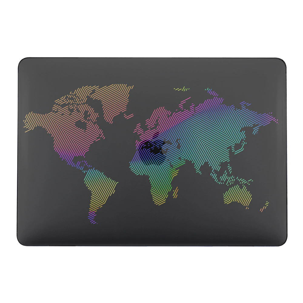 Apple macbook Air Pro Neo 11 12 13 13.6 14 15 16 inch LS8 black laser case cover protector