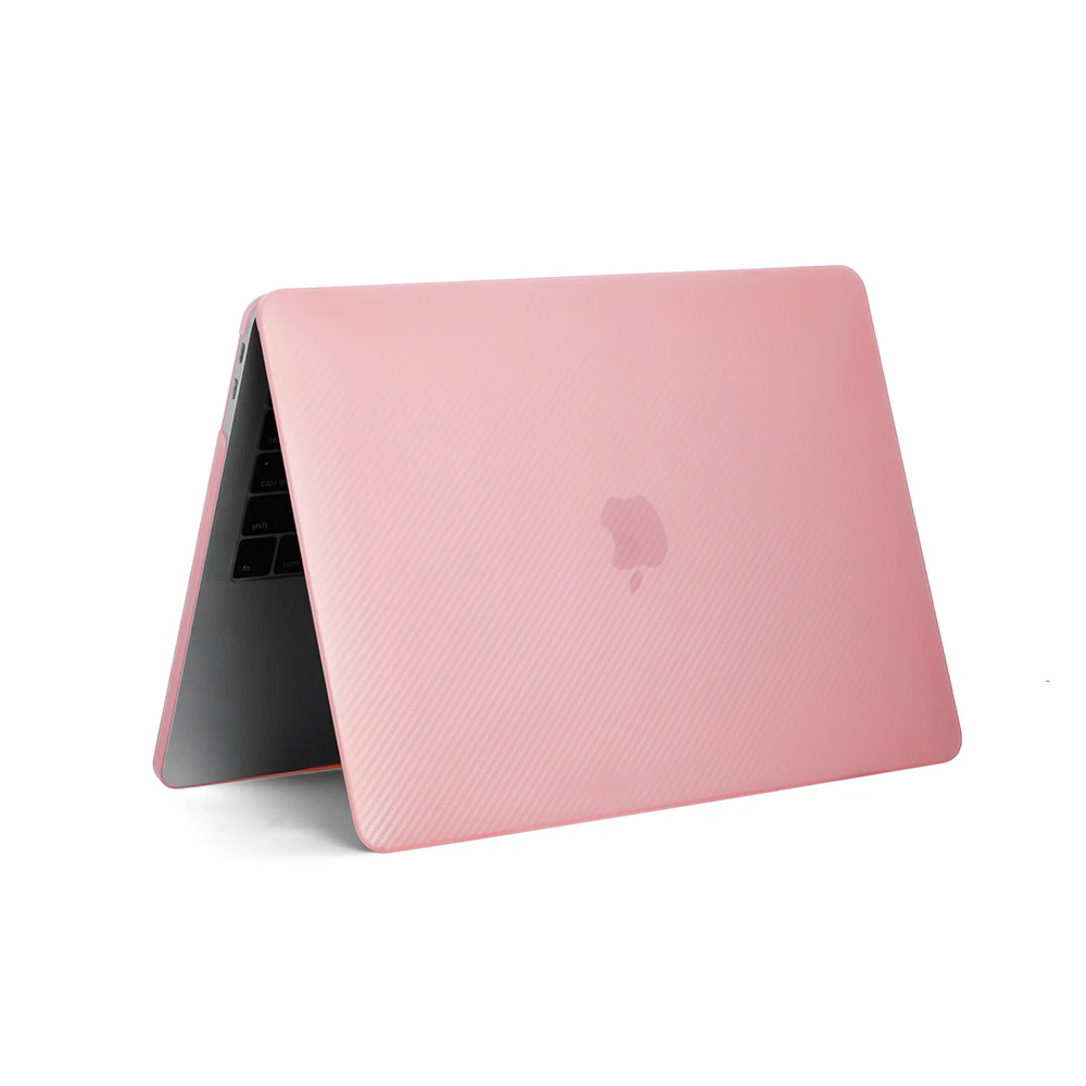 Apple macbook Air Pro 13 13.6 14 16 inch pink carbon fiber textured case cover protector