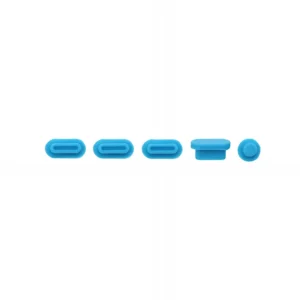 Apple macbook Air Pro Touch Bar Neo 11 12 13 13.6 14 15 16 inch blue silicone dust plugs caps cover protector