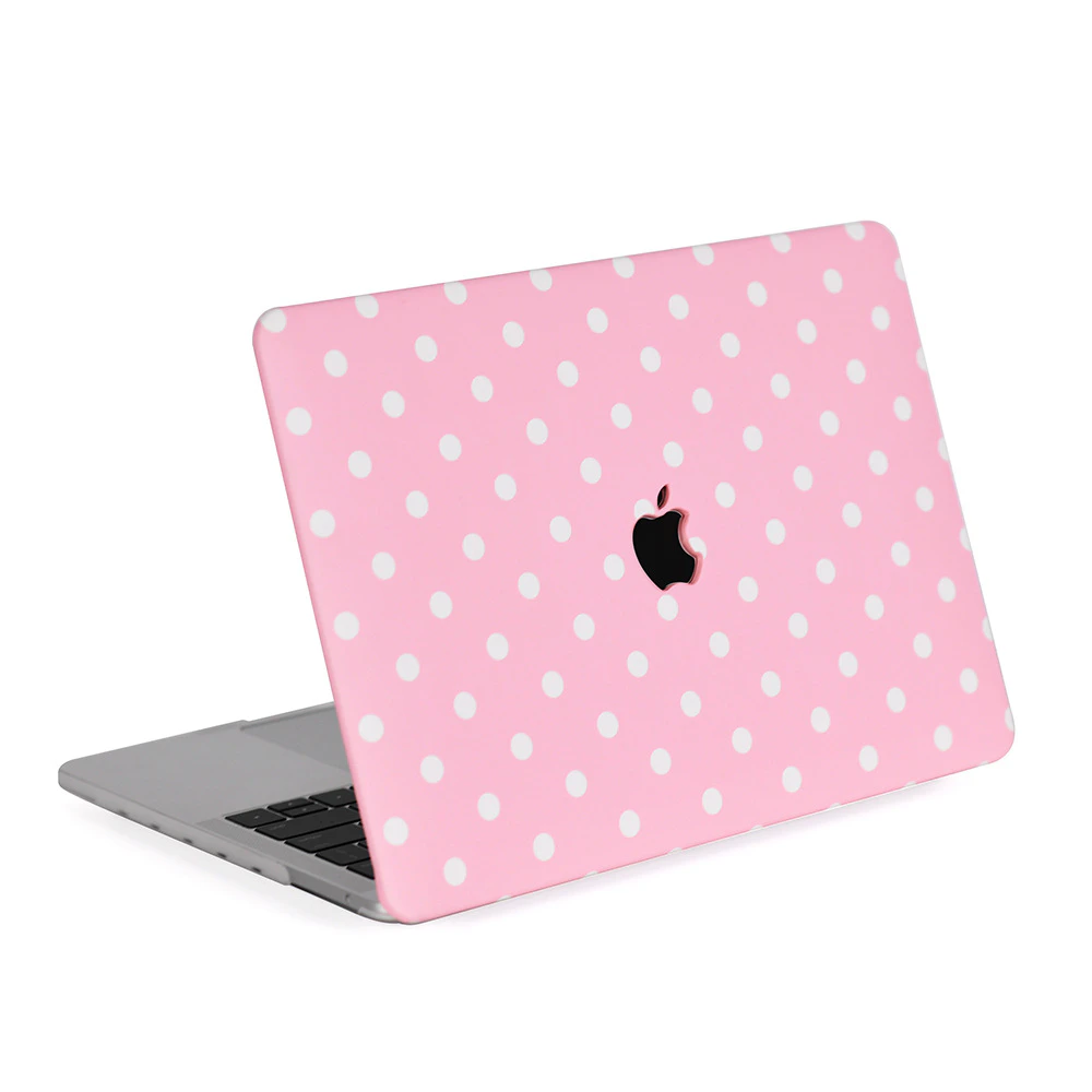 Apple macbook Air Pro Neo 11 12 13 13.6 14 15 16 inch pink dotty leather case cover protector