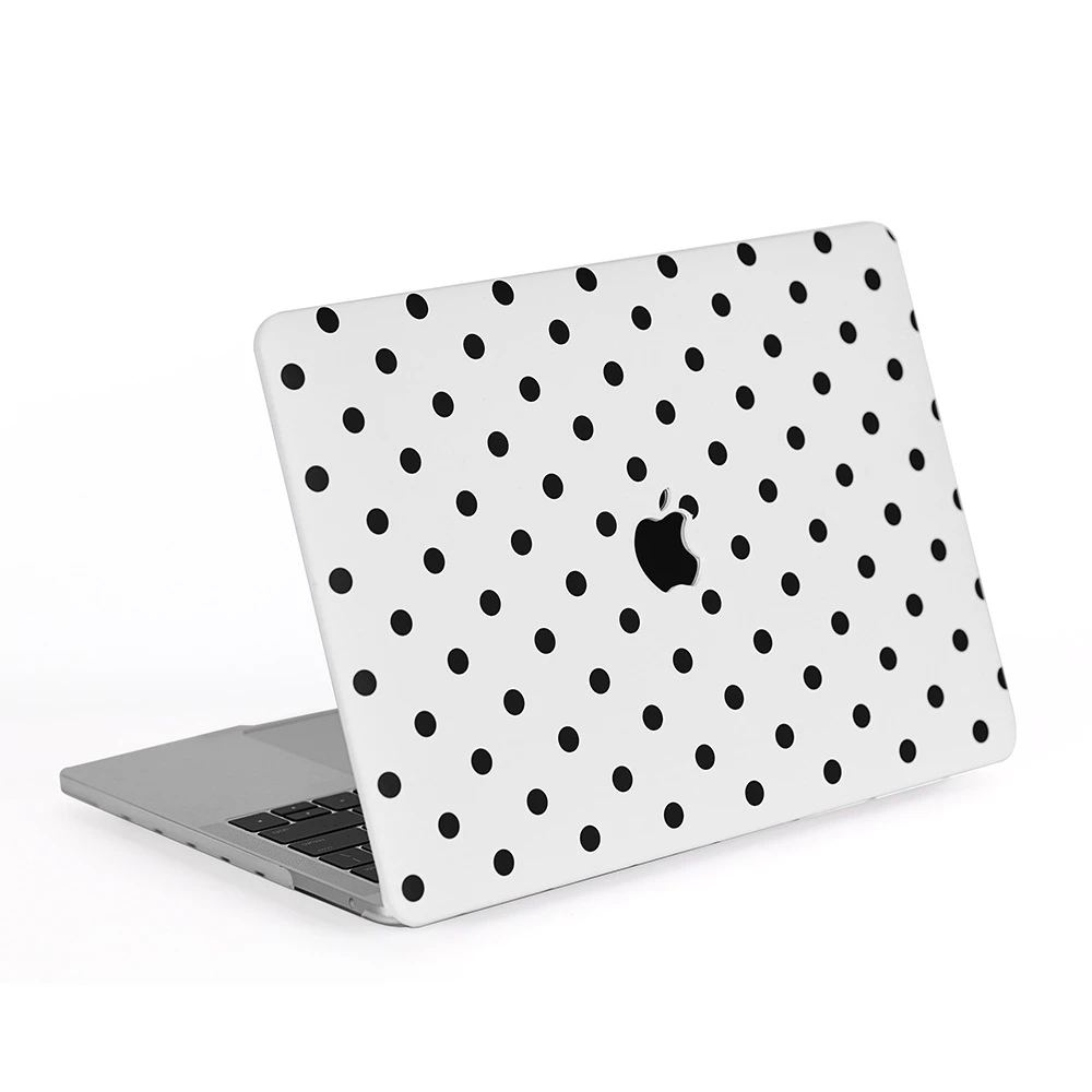 Apple macbook Air Pro Neo 11 12 13 13.6 14 15 16 inch white dotty leather case cover protector