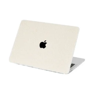Apple macbook Air Pro Neo 11 12 13 13.6 14 15 16 inch milky white fluffy sheep-fur like textured case cover protector