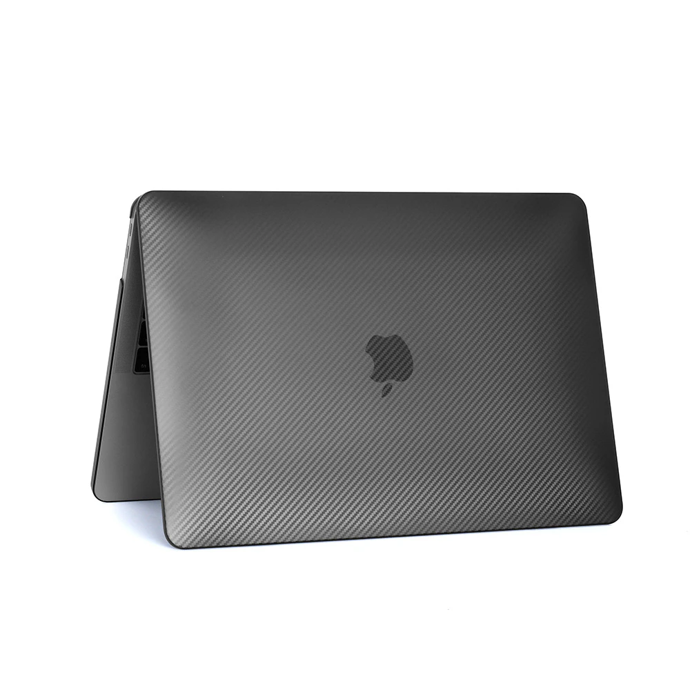Apple macbook Air Pro 13 13.6 14 16 inch black carbon fiber textured case cover protector