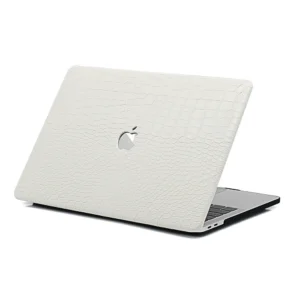Apple macbook Air Pro Neo 11 12 13 13.6 14 15 16 inch exotic white crocodile leather case cover protector