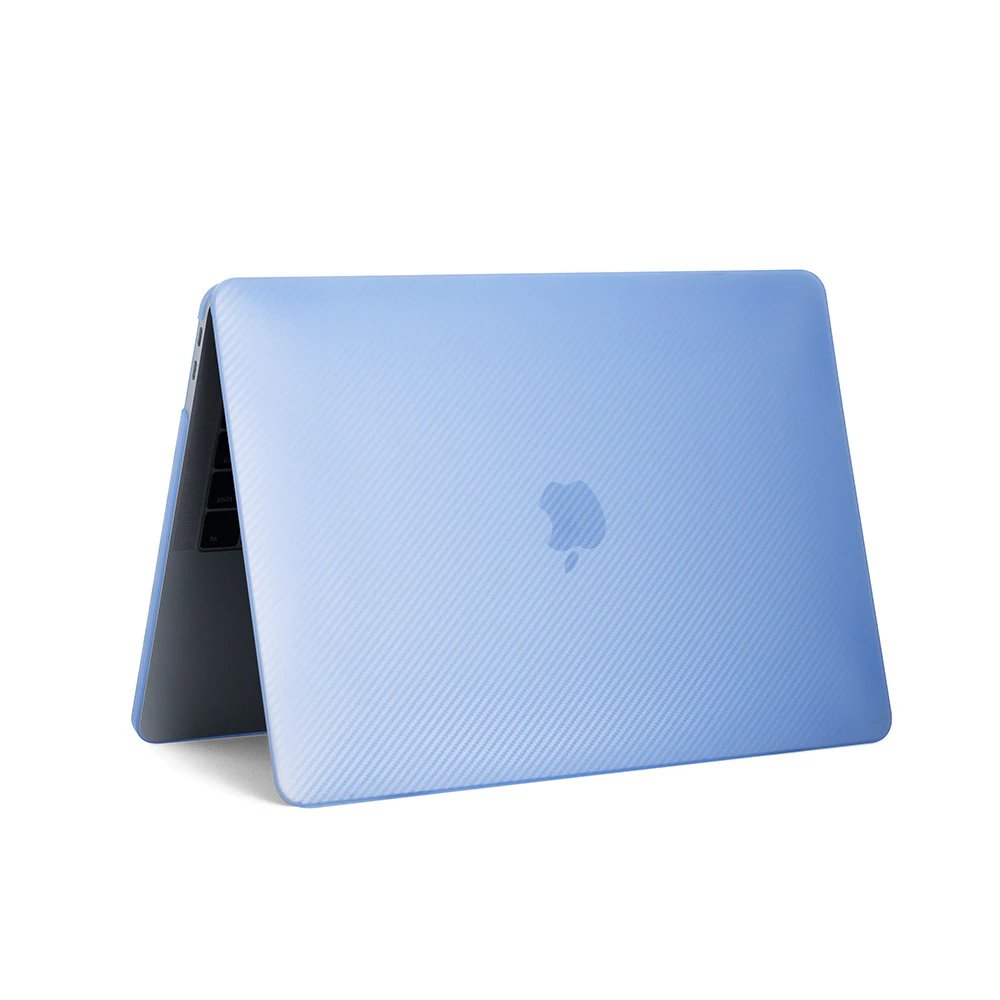 Apple macbook Air Pro 13 13.6 14 16 inch blue carbon fiber textured case cover protector