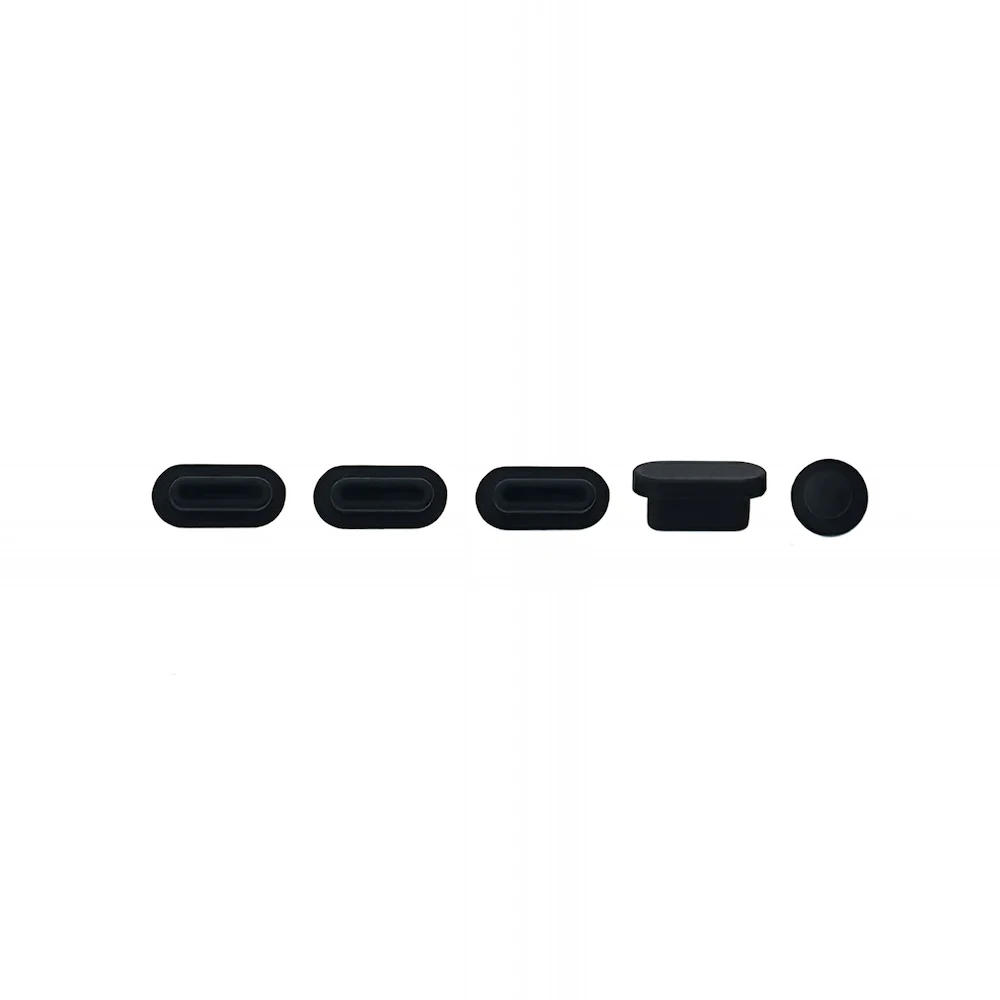 Apple macbook Air Pro Touch Bar Neo 11 12 13 13.6 14 15 16 inch black silicone dust plugs caps cover protector
