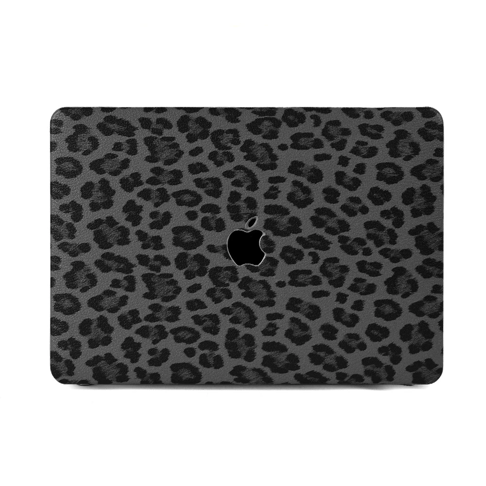 Apple macbook Air Pro Neo 11 12 13 13.6 14 15 16 inch exotic black leopard leather case cover protector