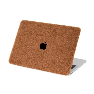 Apple macbook Air Pro Neo 11 12 13 13.6 14 15 16 inch brown fluffy sheep-fur like textured case cover protector