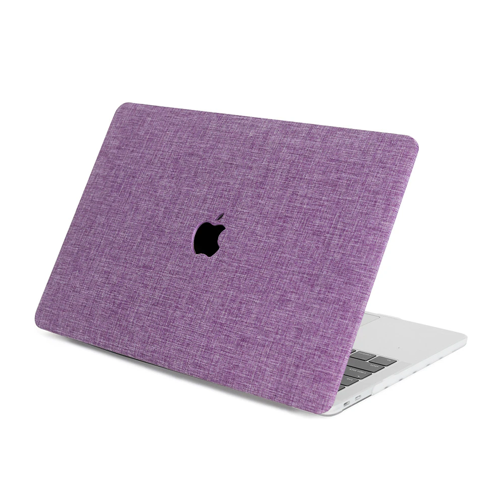 Apple macbook Air Pro Neo 11 12 13 13.6 14 15 16 inch purple jeans textured case cover protector