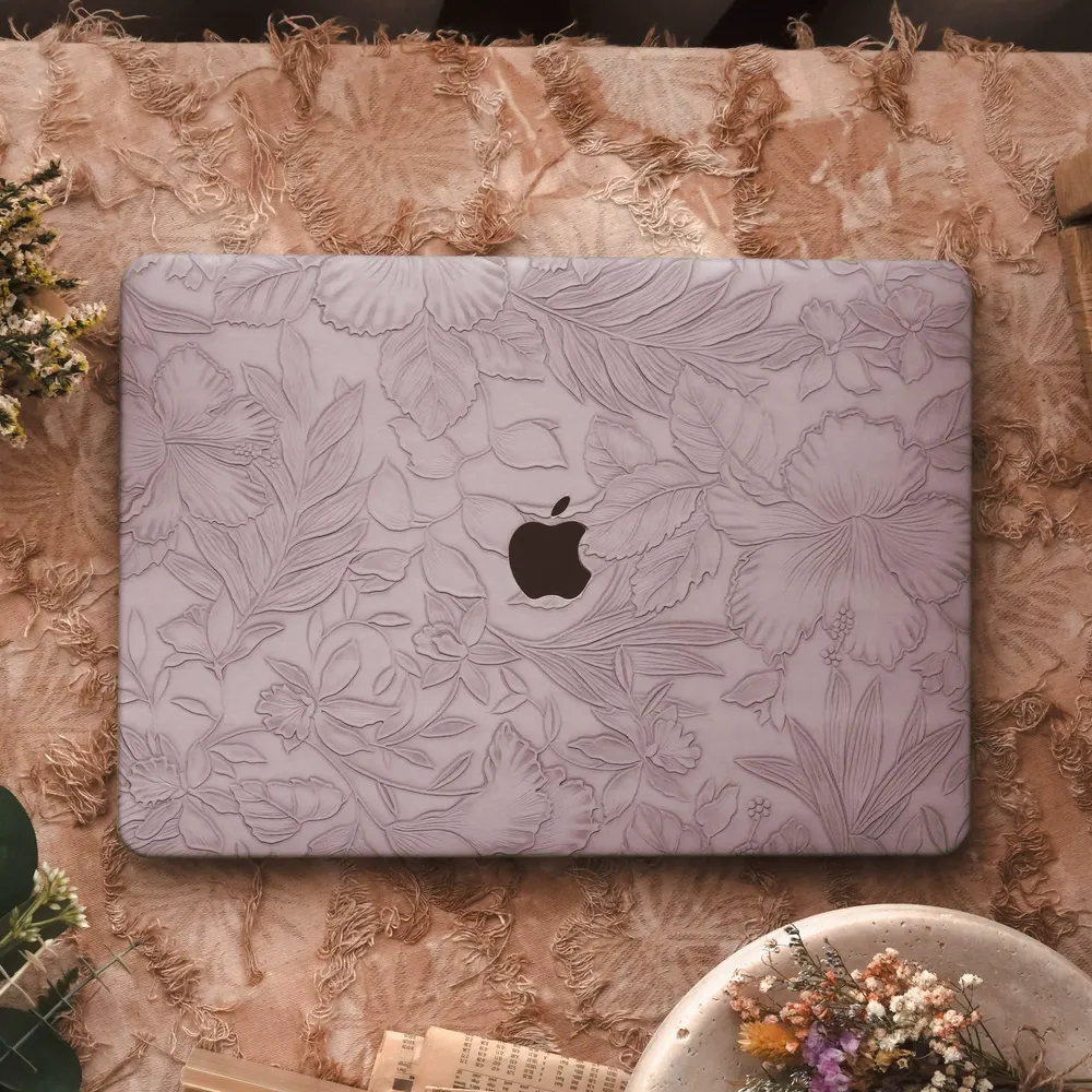 Apple macbook Air Pro Neo 11 12 13 13.6 14 15 16 inch royal lavender floral case cover protector