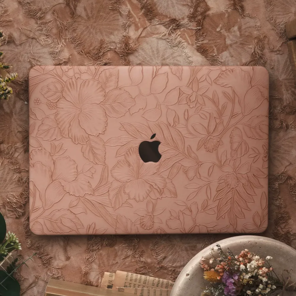 Apple macbook Air Pro Neo 11 12 13 13.6 14 15 16 inch royal peach floral case cover protector