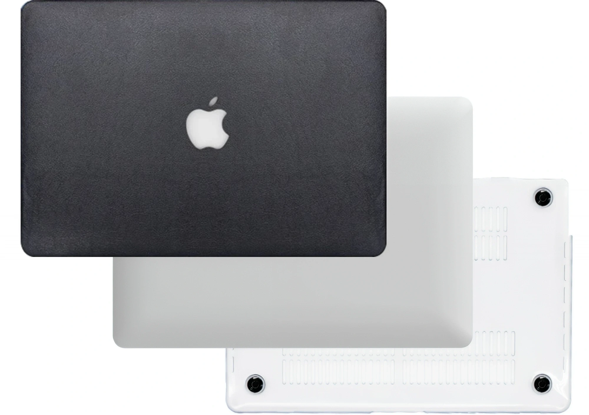 macbook air pro neo full protection top and bottom leather case
