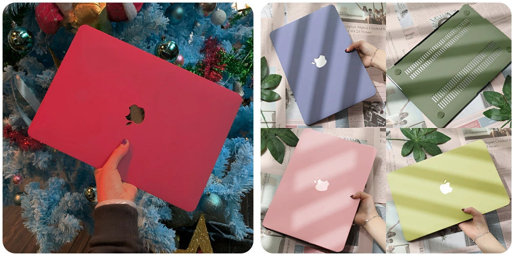 red lavender ash peach citrus matcha macbook macaron case 