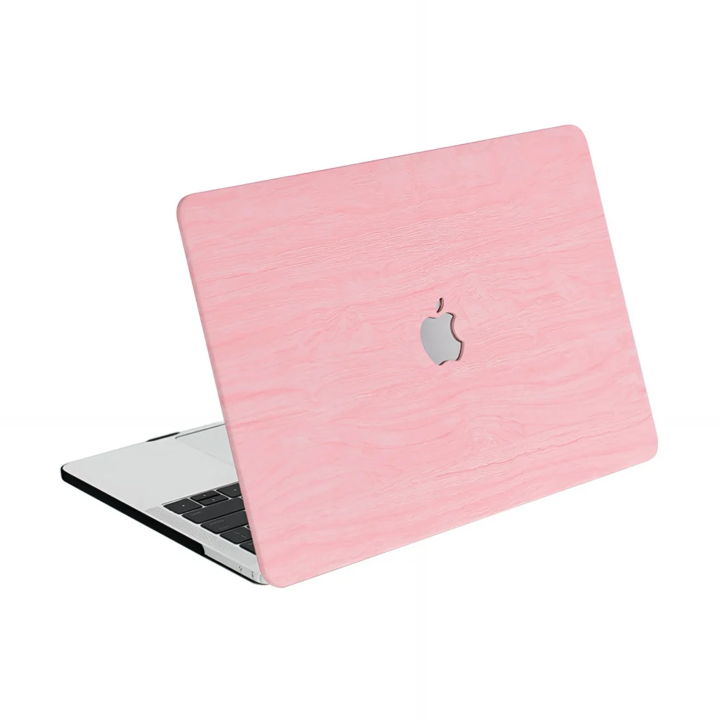 Apple macbook Air Pro Neo 11 12 13 13.6 14 15 16 inch pink wood textured case cover protector